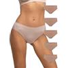 POMPEA 5 Paia Slip Donna in Morbida Microfibra, Mutande Donna Senza Cuciture Elasticizzate