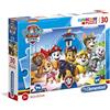Clementoni - Puzzle Supercolor Paw Patrol 30 Pezzi, per Bambini 3+ Anni, Illustrazione del Cartone Animato, Idea Regalo, Made in Italy, 33,5x23,5 cm, 20263