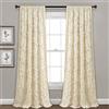 Lush Decor, Set di tende a pannello per finestra testurizzate con volant e diamanti, per soggiorno, sala da pranzo, camera da letto (coppia), 213 x 54, 2 pezzi