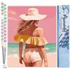 Figured'Art Dipingere con i Numeri - Paint by Numbers Bellezza vicino al mare, Passatempo per Adulti, Kit Completo, Hobby Creativi - Quadri fai da te 40x50cm senza cornice