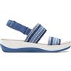 Clarks Passeggiata Arla, Sandali Bassi Donna, Blu Combi, 41 EU