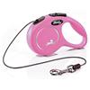 FLEXI GUINZAGLIO FLEXI NEW CLASSIC TG XS CON CORDA 3 MT ROSA