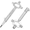 QWORK® 2 Pezzi Chiave Universale Per Serrature, Chiave Multifunzione, Passpartout Chiave, In Lega Di Zinco