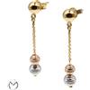 Orecchini oro giallo 18 kt 750 sfere pendenti -171/ST-