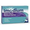 Imodium Diarrea E Meteorismo 2 Mg/125 Mg 12 Compresse Loperamide Cloridrato, Simeticone Medicinale Equivalente