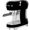 Smeg, Macchina da Caffè Espresso Manuale ECF02BLEU, Made in Italy, Cappuccino System, Thermoblock, Tazze Grandi e Funzione Caffè Doppio, Made in Italy, Dimensioni Compatte, 1350W, Nero