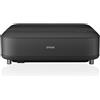 Epson EH-LS650B Videoproiettore PRO-UHD 4K a ottica ultra-corta, Proietta fino a 120 pollici, Suono YAMAHA, 3LCD, Luminosità di 3600 Lumen, Android TV, Videogiochi, Home Cinema, Streaming in 4K,Nero
