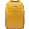 PIQUADRO Blue Square Backpack 2 Compartments 15,6' Yellow