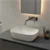 Parama Lavabo da appoggio di forma rettangolare 46,5x33x13,5 cm Bianco opaco