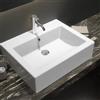 Parama Lavabo da appoggio rettangolare con troppopieno 56x45x15 cm Bianco