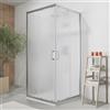 Parama Box doccia cromato 3 lati 80x90x80 cm con doppio scorrevole h190 cm e vetro opaco 6 mm | Tremiti