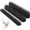 Hywean Hsafe Dissuasori per Piccioni Plastica, Dissuasore Anti Piccioni, Scaccia Piccioni Repellente per Uccelli da Esterno - Spuntoni per Piccioni Balcone Finestra (12pcs*43cm nero)