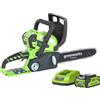 Greenworks Motosega 30cm 40V - GD40CS30k2 con batteria e caricabatteria