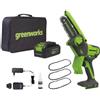 Greenworks Mini potatore 48V KIT con borsa e 3 catene GD48MCS10K2
