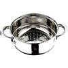 RB RENBERG Steam Chef - Vaporiera in acciaio inox - 18 cm - Finitura lucida - Manico cavo argentato - Adatta per induzione e tutti i piani di cottura