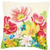 VERVACO Kit Cuscino Punto Croce FIORI ESTIVI Set Ricamo Principianti Cuscini Gobelin Decorativi ca. 40 x 40 cm Accessori Per Lavoretti Creativi DIY Casa Decor Hobby Adulti Cross Stitch