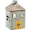 Joe Davies Village Pottery - Candela Tealight Blue House