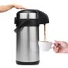 Vondior Caraffa Termica per Caffè 4L, Caffettiera con Pompa Isolata in Acciaio Inossidabile, Teiera Sottovuoto per Acqua Calda/Fredda, Bevande al Cioccolato per Feste