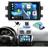 CAMECHO 2G+64G Android 13 Autoradio per Suzuki SX4/Fiat Sedici 2006-2013 con Carplay/Android Auto, 10.1 Pollici Schermo con Navigazione 2 DIN con Bluetooth WiFi FM/RDS Radio Mirror Link +Telecamera Posteriore
