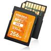 Ediloca SD Card 256GB UHS-II Classe V60 per Fotocamere Professionali, Scheda SD ad Alta Velocità 300MB/s Impermeabile e Antishock, Memory Card Compatibile con Canon 4K/6K Video (EF8)