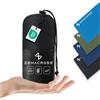 Zenacross - Sacco Lenzuolo da Viaggio - Sacco Letto Singolo Ultraleggero e Compatto - 100% Cotone - Saccoletto con Scomparto per Cuscino - Sacco Lenzuolo Cotone Singolo - Nero