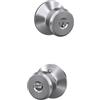SCHLAGE F51A BWE 626 Bowery - Pomello per serratura ingresso, cromato satinato