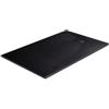 EMKE Piatto doccia 140 x 90 cm, superficie antiscivolo, piatto doccia SMC, effetto pietra, 90 mm, piatto doccia angolare, colore nero