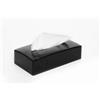 G.V.R. Scatola dispenser porta fazzoletti e veline, MADE IN ITALY, in ABS riciclabile, 246x131x62mm, ideale per bagno, salotto, hotel, casa, completo di accessori di fissaggio a parete (rettangolare nera)