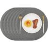 Homcomodar Tovagliette Set Di 6 Tovagliette Americane Lavabili Tovagliette Tovagliette Rotonde Colazione Resistenti Al Calore Tovagliette Per Partito Cucina Scuola Asilo 34cm