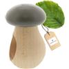 Hofmeister Holzwaren HOFMEISTER® Fungo schiaccianoci, in Legno di faggio, Fatto a Mano in Europa, rompe Facilmente Qualsiasi Noce, Ideale per i Bambini, Grigio, 10 x 6,5 x 6,5 cm