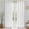 CUTEWIND Tenda Lino Bianca con Anelli Semitrasparente da Interno 2 Pezzi, 140x240 CM, Tende per Interni Camera da Letto Bellissime Moderne Tende per Casa Cameretta Soggiorno Salotto Eleganti