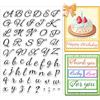PH PandaHall Timbro Trasparente con Alfabeto 26, Timbro In Gomma Trasparente In Silicone con Lettere Scritte A Mano per per la Creazione di Biglietti, Diario, Scrapbooking, Etichette Regalo
