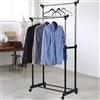 GRUPPO TERA Stand Appendiabiti Doppio con Ruote Stender Regolabile in Altezza 80x40x160cm