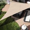 BAKAJI Vela Telo Parasole 4x4mt Tenda Triangolare Ombreggiante Giardino Tessuto Beige