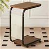 Shally Dogan Tavolino Ausiliario Marrone Ruote Design Moderno Letto Divano Borsa Portaoggetti