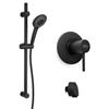 JACUZZI - RUBINETTERIA Set incasso doccia con saliscendi e doccino multigetto nero opaco - Gun di Jacuzzi Rubinetteria
