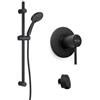 JACUZZI - RUBINETTERIA Set incasso doccia con saliscendi e doccino slim multigetto nero opaco - Gun di Jacuzzi Rubinetteria