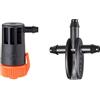 Claber 91214 Irrigazione Interrata e Goccia, Nero/Arancione [Confezione da 10 pezzi] & Raccordo A 3 Vie Per Tubo Da 4-6mm Blister 10 Pezzi