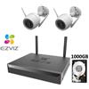 EZVIZ KIT VIDEOSORVEGLIANZA EZVIZ WIFI NVR 8 CANALI 2 TELECAMERE 2K 3 MP WIRELESS HDD