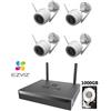 EZVIZ KIT VIDEOSORVEGLIANZA EZVIZ WIFI NVR 8 CANALI 4 TELECAMERE 2K 3 MP WIRELESS HDD