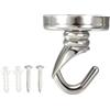 YOKIVE 2pz Lega Soffitto Gancio, Viti Supporto Aperto Gancio con Base Rotonda | Lampadario a sospensione Luce, Ottimo per Cucina, Casa (Argento, 1,26x1,54 pollici)