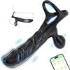 Girlove Dildo Vibranti con Anello Pene per Coppia, Vibratore Anali Sex Toys per Stimolatore il Clitorideo Donna e Testicolare Maschio, Giocattolo Sesso con 10 Modalità, Morbido Elastico, Durevole (YDL-024)