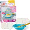 BABY born Set per Dare da Mangiare Bambole - Include Piatto, Cucchiaio e 5 Immagini di pasti - Accessori di Alta qualità per Bambole - Adatto a Bambini dai 3 Anni in su