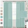 Hiseng Moderno Tende per Interni Voile in Lino 2 Pezzi Elegante per Camera da Letto Soggiorno Salotto Semitrasparenti per Finestre di Casa (132x160cm,Menta Verde)