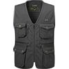 KTWOLEN Uomo Gilet da Pesca Fotografi Gilet Sportivo da Viaggio Multitasca Giacche Giubbini Senza Maniche Gilet da Caccia, Verde, M