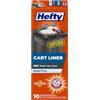 Hefty Sacchetti della spazzatura per carrello, 65 galloni, 10 sacchetti