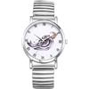 Silverora Orologi Donna Uomo Elastico: Analogici Quarzo Coppia Orologi Con Numeri Romani Impermeabile Cinturino In Acciaio Inossidabile Orologi Da Uomo Orologi Da Donna Regali, Donna montagna argento,
