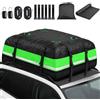 PHEJIE Borsa da Tetto per Auto 425L Box da Tetto Auto Pieghevole Impermeabile 1000D Oxford con 6 Cinghie Robuste 2 Serrature Codice Tappetino Antiscivolo e Borsa Portaoggetti per Auto SUV Pickup Viaggi