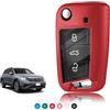 TOOMUME Cover Chiave TPU Trasparente Lucido, Custodia Chiave Copri Chiave Adatto per VW Volkswagen Golf 7 Tiguan T-Roc T-Cross Polo Seat Ateca Ibiza Leon Skoda Octavia Fabia Kamiq