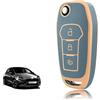 TOOMUME Cover Chiave TPU, Custodia Chiave Adatto per Ford Fiesta Focus Puma Mondeo Ecosport Explorer Kuga Ka Tourneo Connect Ranger F150, Copri Chiavi Guscio Chiave Auto Telecomando - Flip Key
